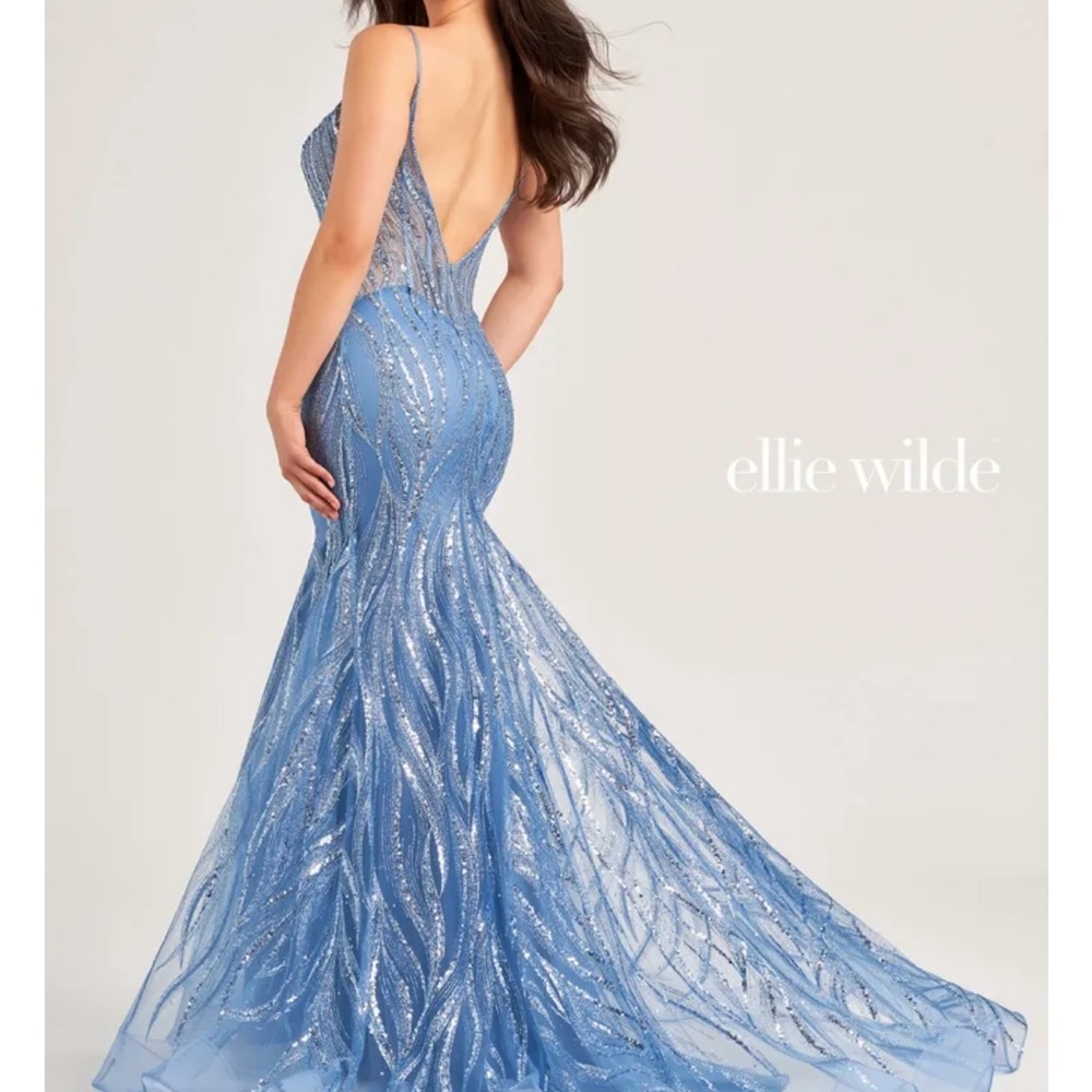EW35098 Elie Wilde Spring 2024 collection it is fusty blue and Gold